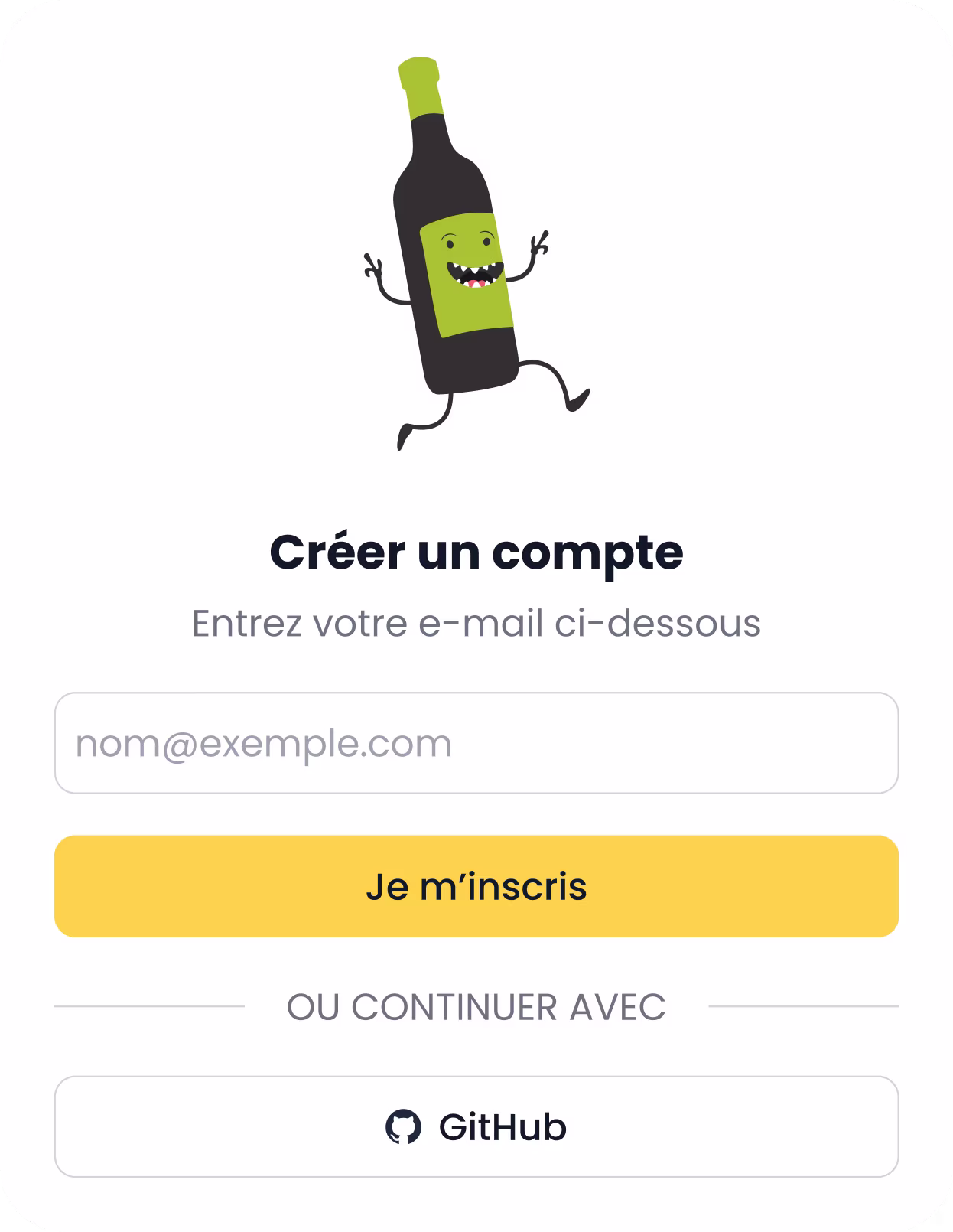 un formulaire de création de compte en Vue.js